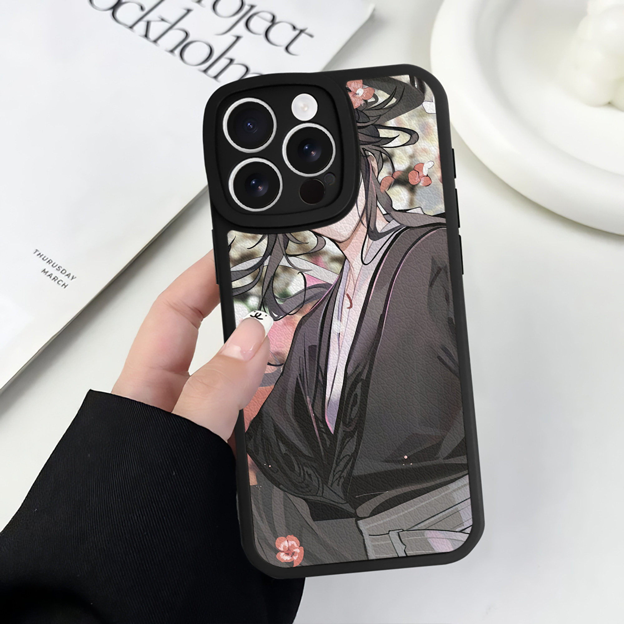 （画像用） 刀剣乱舞 Touken Ranbu 【iPhone 16シリーズ対応】シリコンスマホケース（レザー調） 材質：シリコン
